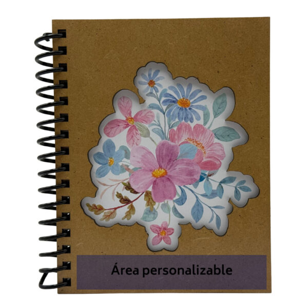 🌸 Cuaderno de Notas en MDF – Diseño Floral 1 (11 cm x 14 cm) 🌸 - Imagen 10