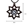 📿🤎 Collar Calado en MDF – Diseño Espiral Café con Blanco (5 cm x 5 cm) 🤍📿 - Imagen 4
